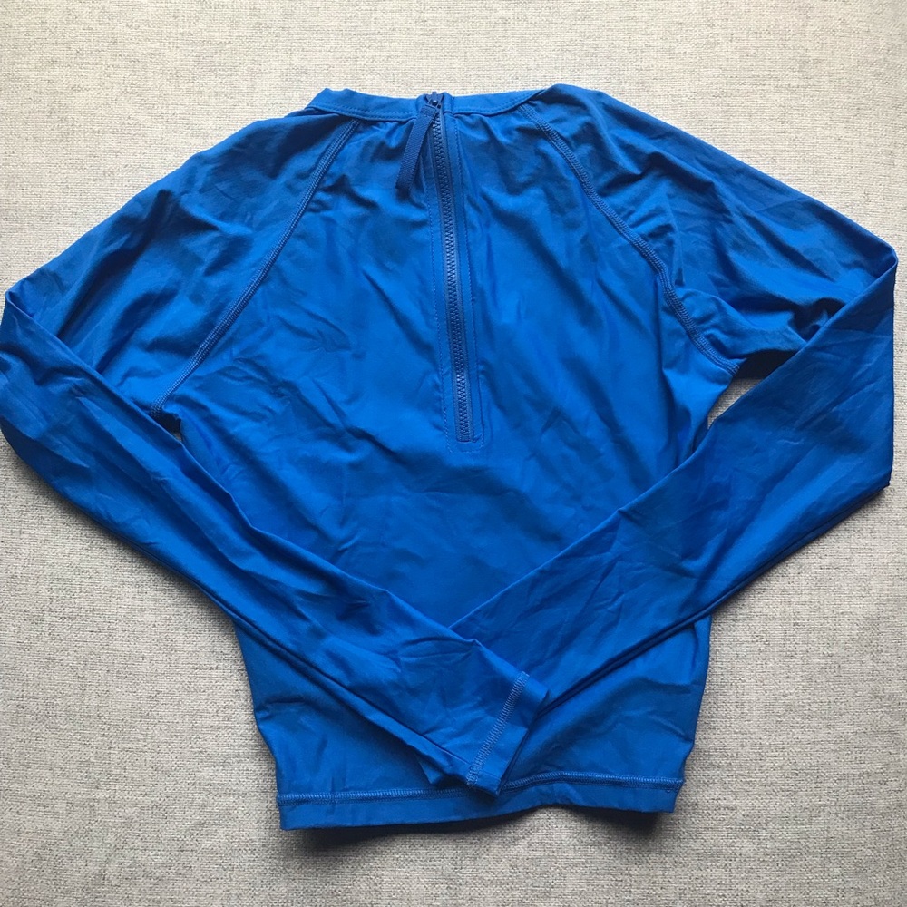 J. Crew zip cropped exercise long sleeve top - XS